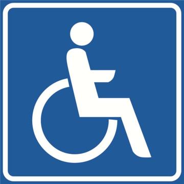 SAFEWARE/安赛瑞 交通标识-残疾人通道，铝板覆反光贴膜，背后带铝槽，600×600mm，11053
