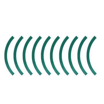 SAFEWARE/安赛瑞 反光防水压力表贴,,三色标识贴仪表盘指示贴,10cm四分之一贴,绿色,310617