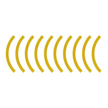 SAFEWARE/安赛瑞 反光防水压力表贴,,三色标识贴仪表盘指示贴,10cm四分之一贴,,黄色,310619