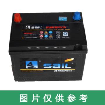 SAIL/风帆 免维护启动蓄电池，12V/68Ah，80D26L(如需配线提前沟通)