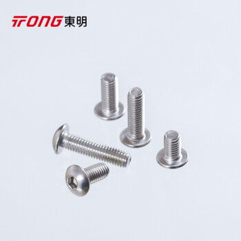 TONG/东明 ISO7380内六角盘头螺钉，M6-1.0×18，不锈钢304，强度A2-70，500个/包