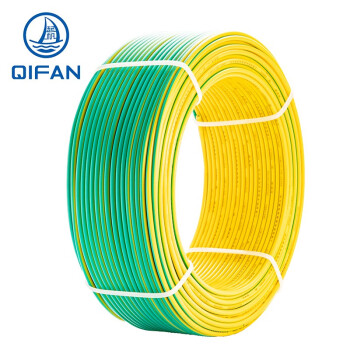 QIFAN/起帆 单芯硬线，BV-4mm²黄绿色，100米/卷