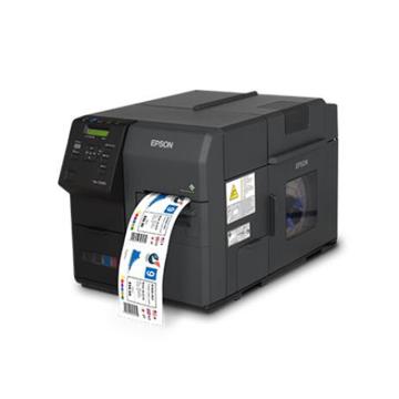 Epson/爱普生彩色标签打印机，TM-C7520G 工业级喷墨不干胶打印机 高清 标配+原装回卷器