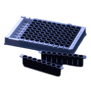 BKMAM/比克曼生物 高吸附黑色酶标板单条可拆，12*F8连，110308002，1个/袋，100袋/箱