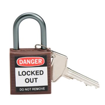 BRADY/贝迪 绝缘安全挂锁，铝合金锁钩，棕色，143160