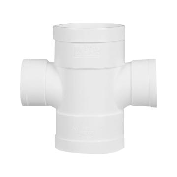 LESSO/联塑 平面异径四通PVC-U排水配件白色 dn110×50