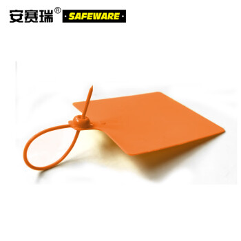 SAFEWARE/安赛瑞 物流大吊牌，物流挂签，封条封签扎带（100根装）橙色