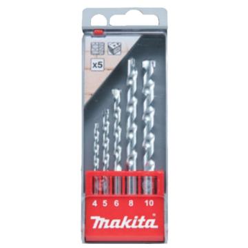 makita/牧田 砖墙用冲击钻头，4/5/6/8/10mm，5件套，D-41040