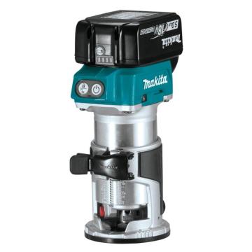 makita/牧田 充电式无刷木工修边机，回转数10000-30000 ,18V 5.0Ah电池两电一充，DRT50RTJ