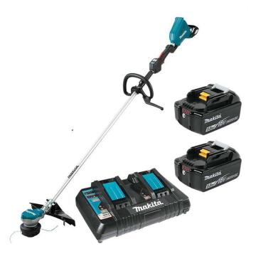 makita/牧田 充电式无刷割草机，金属刀片230mm36V（双18V电池）5.0Ah电池两电一充，DUR368LPT2