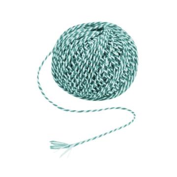 SAFEWARE/安赛瑞 双色彩色棉线绳，φ1.5mm，绿白色约50g/卷（10个装），24530