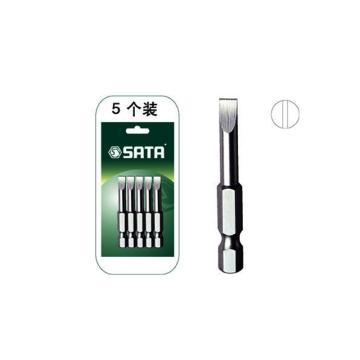 SATA/世达 5件套6.3MM系列50mm长一字型旋具头6.5mm，59318