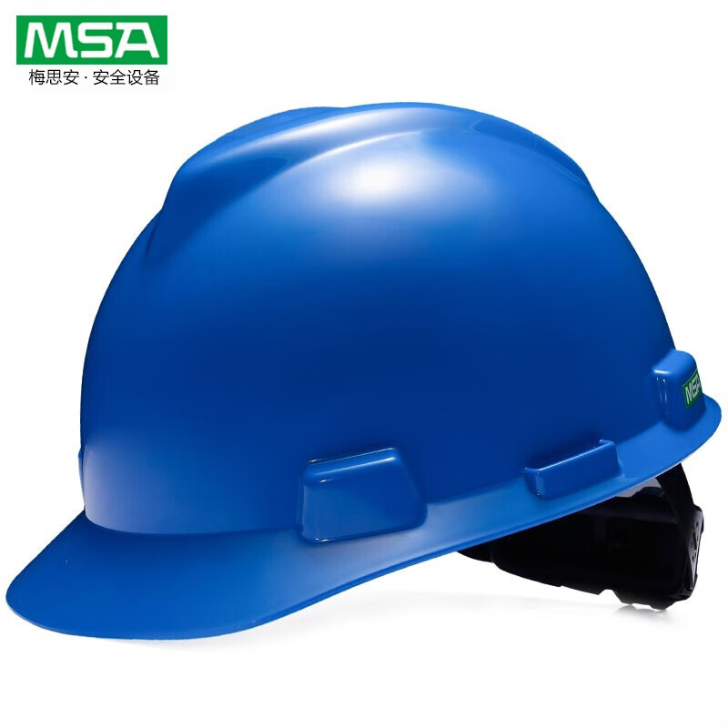 MSA V-Gard标准型安全帽（蓝色PE，超爱戴PVC涤纶D） 10167029