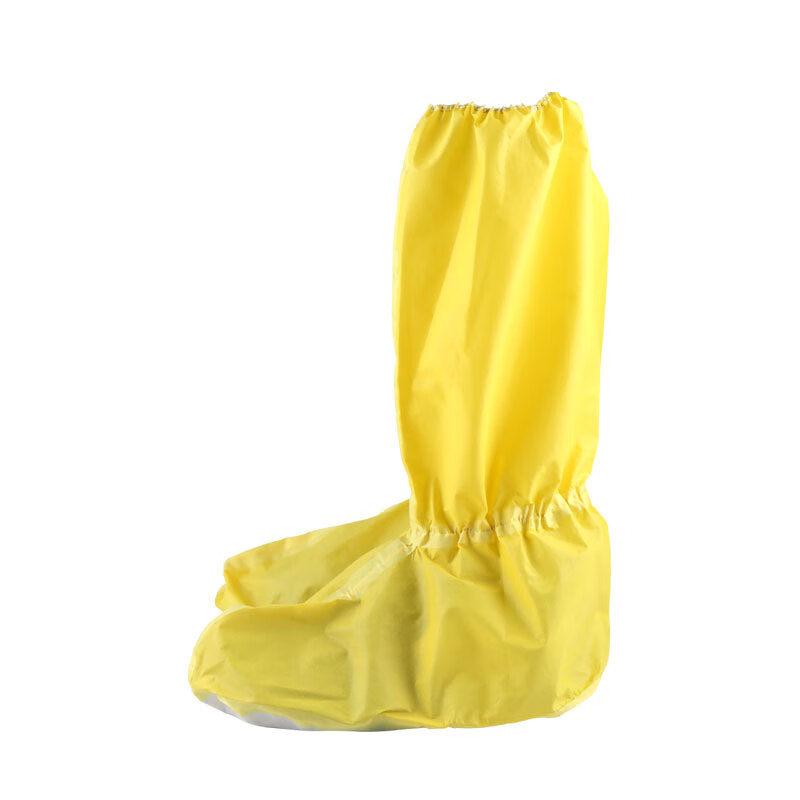 汉盾 黄色胶条型防化靴套（黄胶条，防滑鞋底，HDPE+PP无纺布，5双/包，50双/箱） HD-BP918-1