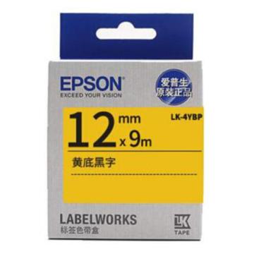 Epson/爱普生 标签色带 黄底黑字 12mm