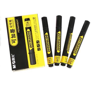 M&G/晨光 可加墨油性记号笔，APM26302 黑色 10支/盒
