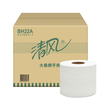 Breeze/清风 单层180米卷筒擦手纸 BH22A 8卷/箱