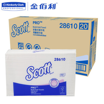 Kimberly-Clark/金佰利 SCOTT擦拭纸（AIRFLEX*折叠式） 28610 250张*16包/件