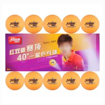 红双喜 乒乓球赛顶黄色一星，DC40C黄 40mm++（10只装）