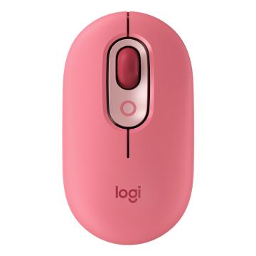 罗技Logitech 无线鼠标，POP MOUSE 电幻粉 蓝牙无线办公静音鼠标