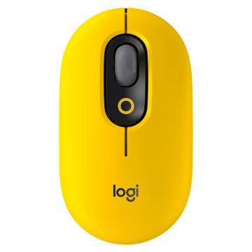 罗技Logitech 无线鼠标，POP MOUSE 热力黄 蓝牙无线办公静音鼠标