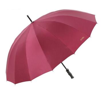 天堂伞TTS 长柄伞65cm*16骨加大伞黑胶防晒晴雨伞太阳伞遮阳伞，10009酱红