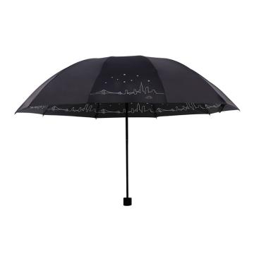 天堂伞TTS 晴雨两用雨伞防晒防紫外线太阳伞大号抗风遮阳折叠伞，31157E城市星空
