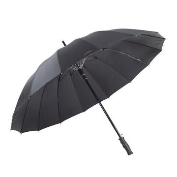 天堂伞TTS 长柄伞65cm*16骨加大伞黑胶防晒晴雨伞太阳伞遮阳伞，10009碳黑
