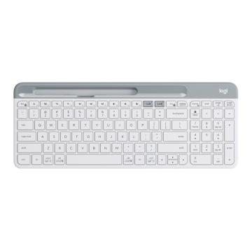 罗技Logitech 轻薄多设备无线键盘，K580 白色