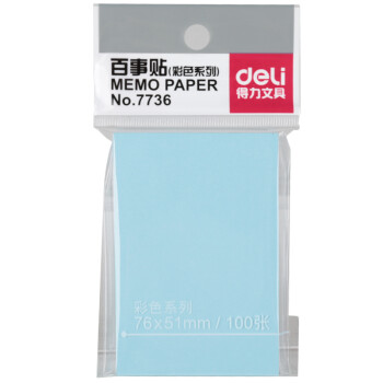Deli/得力 7736记事贴(混)76*51mm(包)