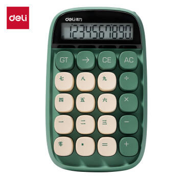 Deli/得力 DF81东方文彩桌面计算器(绿色)(台)