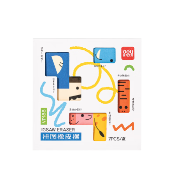 Deli/得力 VP188动物拼图橡皮擦(混)(盒)