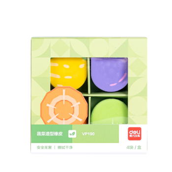 Deli/得力 VP190蔬菜造型拟物橡皮擦(混)(盒)