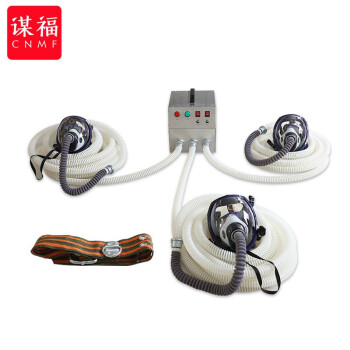 CNMF/谋福 200工业EX防爆长管呼吸器防毒面罩防尘面具 便携式送风机三人电动强制送风空气呼吸器 三人20米防爆款 100014965064