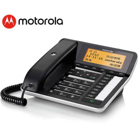 摩托罗拉/Motorola 录音电话机，CT700C 来电显示插卡录音电话机 黑色 ：1台CT700C