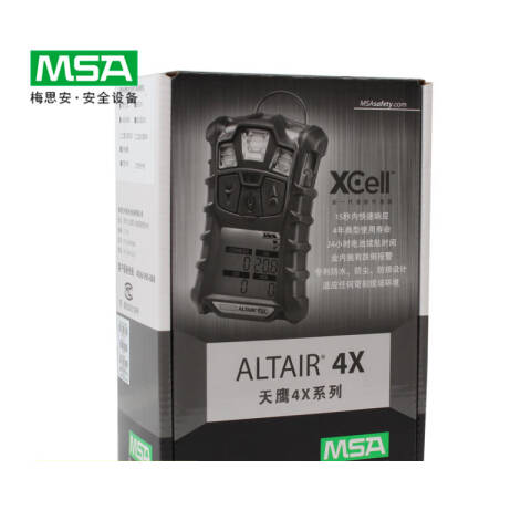 MSA 天鹰4XR便携式多种气体检测仪LEL/O2/CO/H2S,非蓝牙 10238335