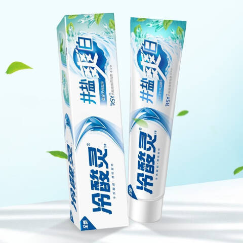 冷酸灵 牙膏 井盐爽白抗敏感冰爽薄荷 220g