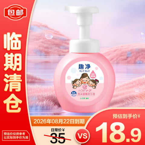‌‌LION/狮王 洗手液 趣净泡沫抑菌 250ml