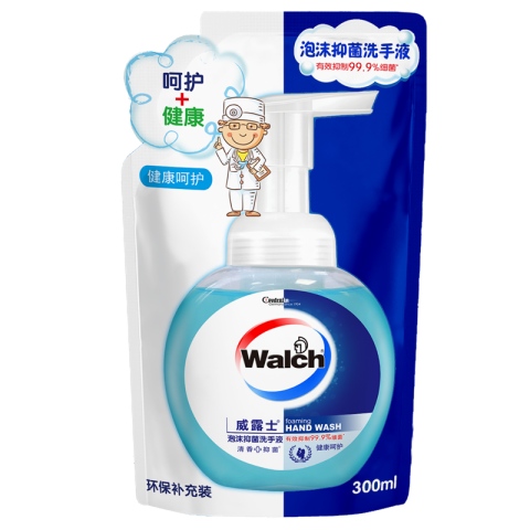 WALCH/威露士 泡沫抑菌洗手液 健康呵护袋装 300ml