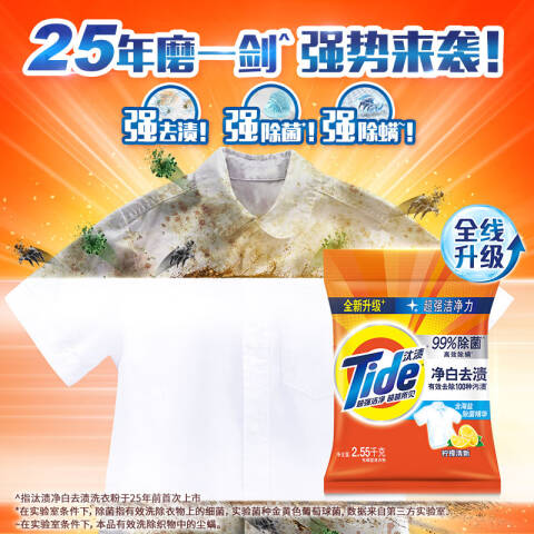 Tide/汰渍 洗衣粉 净白去渍升级 218g