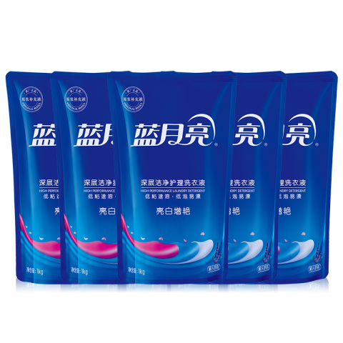 BLUEMOON/蓝月亮 洗衣液套装 10000846薰衣草亮白增艳 袋装1kg×6