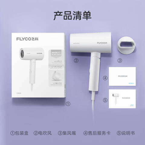 FLYCO/飞科 电吹风吹风机美发器 FH6276/1800W三档温度调节 台