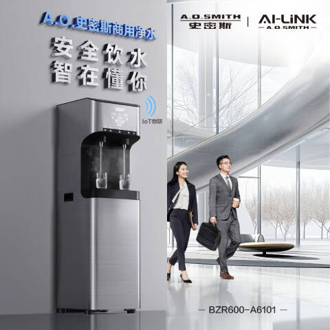 A.O.SMITH/史密斯 双温双控双龙头反渗透净水机直饮机 BZR600-A6101-600G一级水效水箱UV杀菌双温双控 台