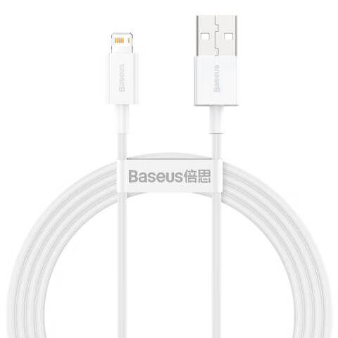 Baseus/倍思 快充数据线 优胜系列USB to iP 2.4A 1米 白色