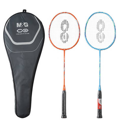 M&G/晨光 铁合金一体对拍羽毛球拍(双色款)，AST09701