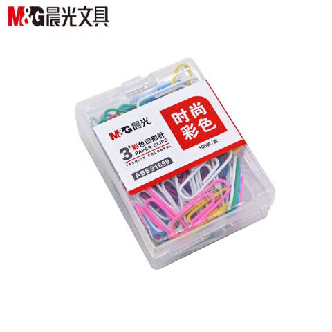 M&G/晨光 办公用3号彩色回形针，ABS91699 PP盒装