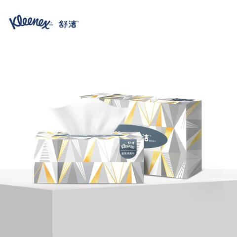 Kleenex/舒洁 舒洁双层150抽长方盒面巾纸 0223-40 36盒/箱