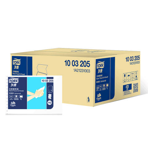 TORK/多康 单层200抽L码三折擦手纸 1003205 20包/箱