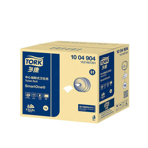 TORK/多康 SmartOne®2层520节中心抽大卷卫生纸 1004904 18卷/箱