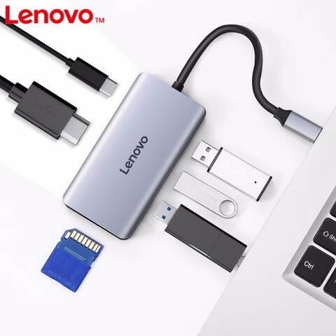 联想Lenovo Type-C扩展坞，LX0806G Type-C扩展坞 银灰色